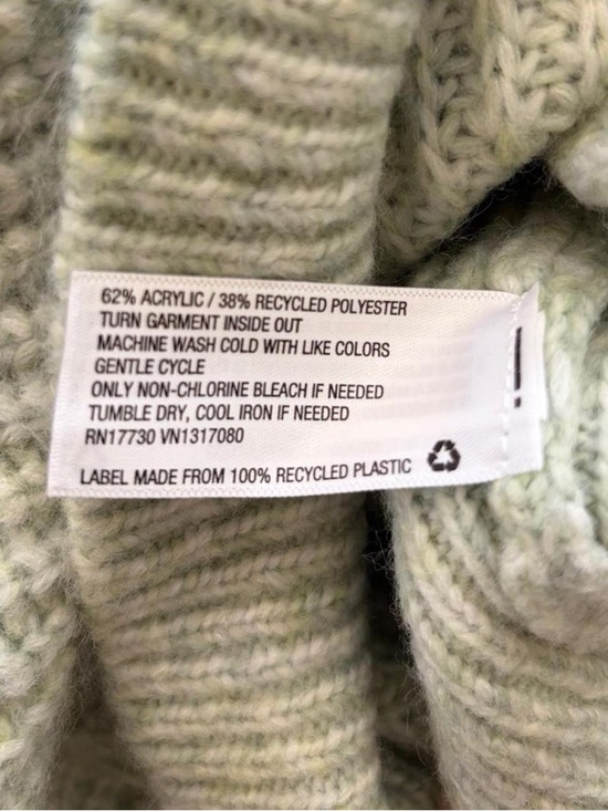 Coquette lolita ruffle babydoll collar balloon sleeve knit sweater green Japan M - Picture 8 of 10